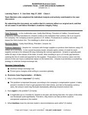 Umame Inc 1 - LEARNING TEAM - Discussion Summary Template.docx