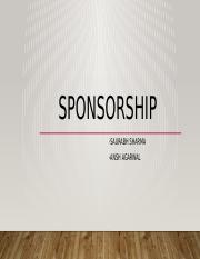 sponsorship by Saurabh& Anshh.pptx