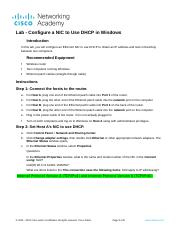 6.1.2.7 Lab - Configure a NIC to Use DHCP in Windows (1).docx