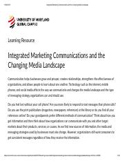 UMGC MBA 640 -Integrated Marketing Communications and the Changing Media Landscape.pdf