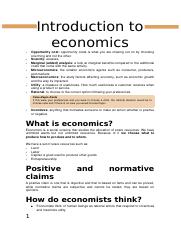 introduction to economics.docx