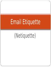 Email Etiquette.ppt