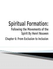 Spiritual Formation Henri Nouwen  Chapter 6.pptx