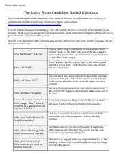 Copy of Living Room Candidate Guided Questions.pdf - The Living Room  Candidate Guided Questions We've been talking about the importance of the  media in | Course Hero