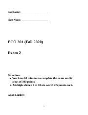 2.5. 2nd Exam - 2020 Fall (Q&A) (Form A) (With Answers in the Back (Bold)) (Will be #5 Canvas) (JACO