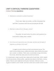 UNIT 5 CRITICAL THINKING QUESTIONS.docx