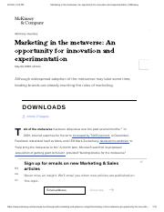 Marketing in the metaverse_ An opportunity for innovation and experimentation _ McKinsey.pdf