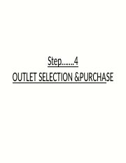 4.OUTLET SELECTION &PURCHASE.pptx