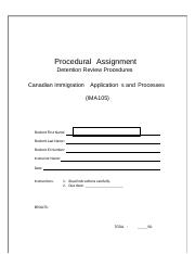 IMA105 Procedural Assignment .docx