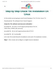 Step by Step Oracle 19c Installation On Linux _ Oracledbwr.pdf
