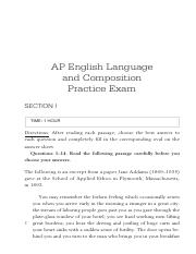 AP LANG PRACTICE TESTadams