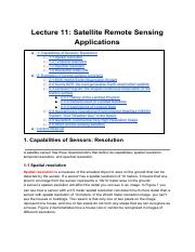 Lecture11SatelliteRemoteSensingApplications