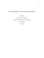 Unit 1 - Individual Project  Government and Commercial Environments.docx
