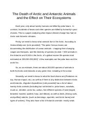 The_Death_of_Arctic_and_Antarctic_Animals_and_the_Effect_on_Their_Ecosystems_An_Earth_Science_Paper