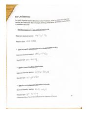 reaction and label each reaction as gas-forming, precipitation, acid-base, dehydration,.pdf