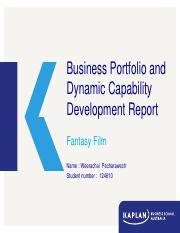  -  Business Portfolio and Dynamic Capability Development Report Fantasy |  Course Hero