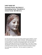 Early Greek Art Study Guide.docx