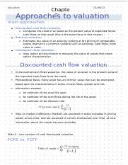 Chapter 2 - Approaches to valuation .docx