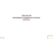 Homework Solution on Derivatives of logarithmic functions