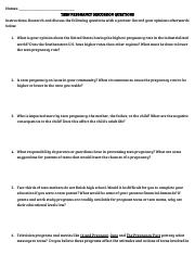 Teen Pregnancy Discussion Questions.docx