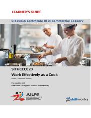Learner_SITHCCC020 Work Effectively as a Cook.docx