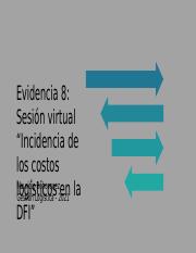 Evidencia 8 sesión virtual Incidencia de los costos logísticos en la DFI.pptx