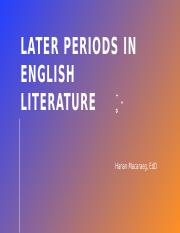 Later PERIOD IN ENGLISH LITERATURE - Lecture 3.pptx