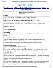The Chhattisgarh Tonahi Pratadna Nivaran Act 2005 Complete Act - Citation 134666 - Bare Act _ LegalC