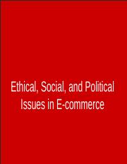 Lesson 2 (b) - E-Commerce Ethical Issues