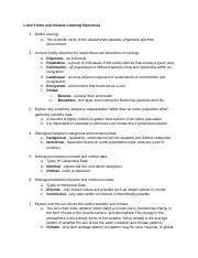 Ecology Test 1 Study Guide.docx