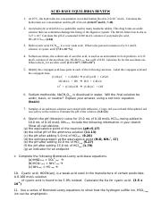 Exam Review - Acid and Base Equilibria.doc