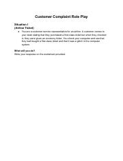 Situation l - Customer Complaint Role Play.pdf