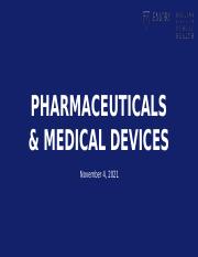 Lecture 11 - Pharmaceuticals + Medical devices v2.0.pptx