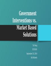 Government Interventions vs Market