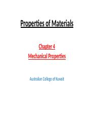 Chapter 4 Mechanical Properties of Materials.pptx