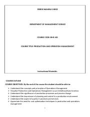PRODUCTION AND OPERATION MGT notes-2-1