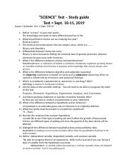 “SCIENCE” Test – Study guide.docx