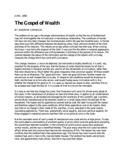 Gospel of Wealth Quiz Reading 3