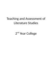 Teaching and Assessment of Literature Studies.docx