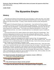 CASE STUDY - The Byzantine Empire.docx