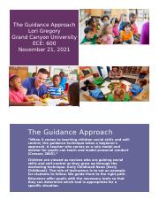 The Guidance Approach Lori Gregory.docx