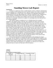 Standing Waves Lab Report