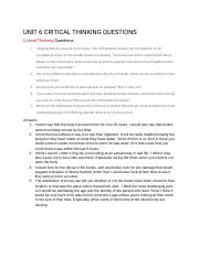 UNIT 6 CRITICAL THINKING QUESTIONS.docx