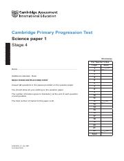 Cambridge Primary Progression Test - Science 2018 Stage 4 - Paper 1 Question.pdf