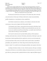 PHIL 101, Lock on Identity essay.pdf