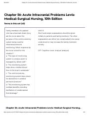 Chapter 56_ Acute Intracranial Problems Lewis_ Medical-Surgical Nursing, 10th Edition Flashcards _ Q