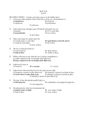 Exam D Fall 2006 Solutions on Matter & Energy