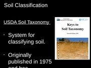 soil taxonomy - winter 2015