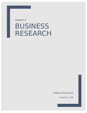 Lesson 02 - Business Research