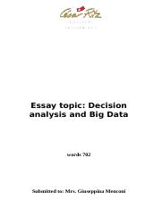 Decision analysis and big data.docx